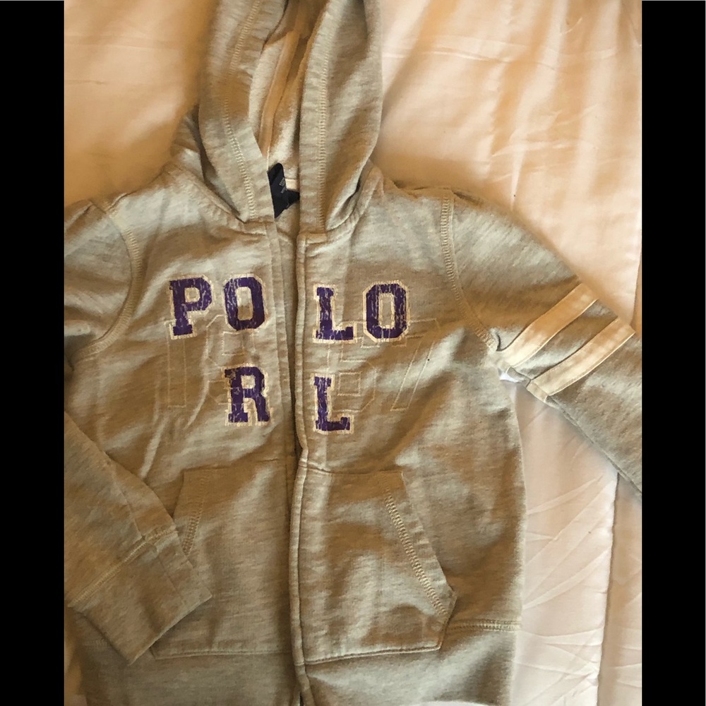Ralph Lauren Polo sweat jacket gray/purple